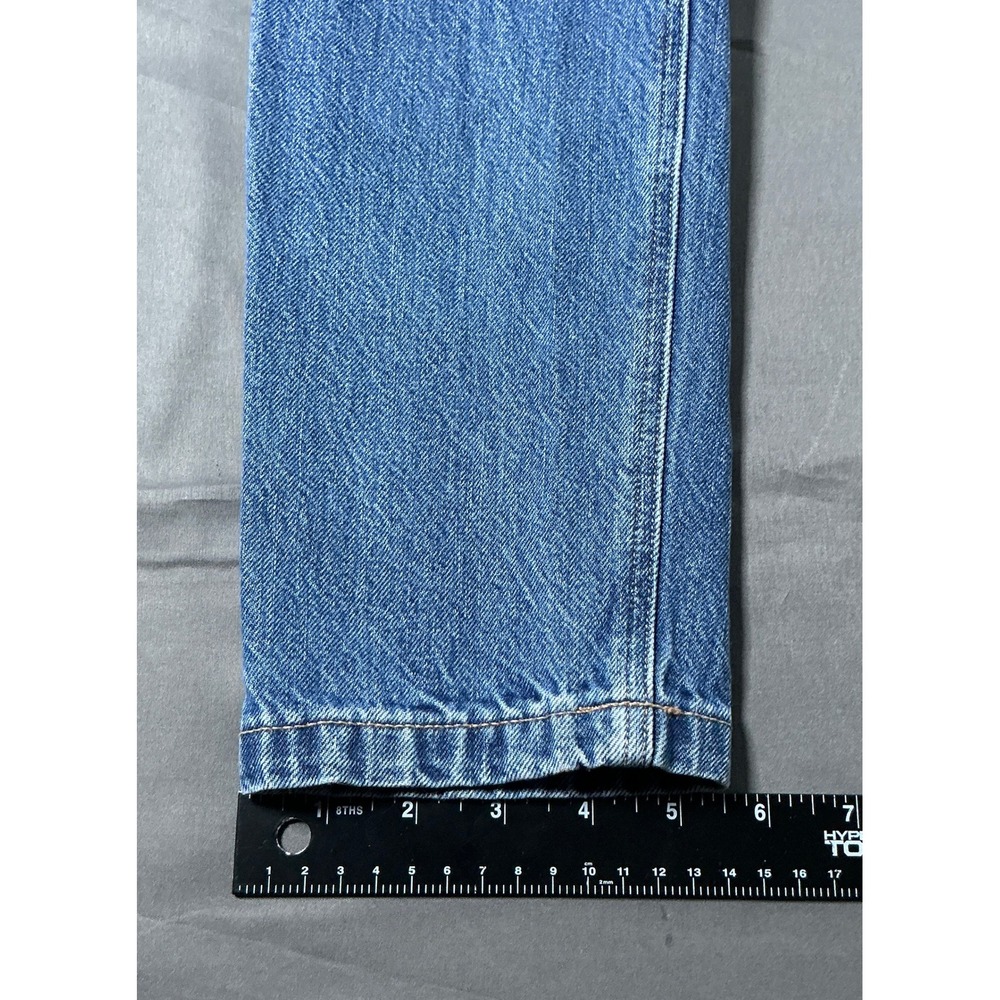 American Eagle Women Carpenter Jeans Blue Straight Leg Utility Pants Sz 2 X-Long - Picture 6 of 12